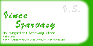 vince szarvasy business card